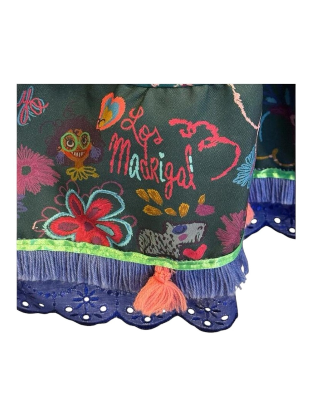 Disney 🝮 Encanto Mirabel Embroidery Halloween Costume 🝮 Butterflies Tassels 🝮 3T - Picture 8 of 16